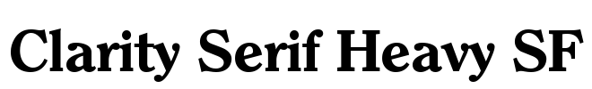 Clarity Serif Heavy SF Font Image