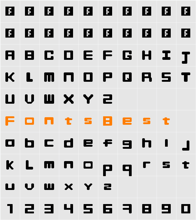 Finger-Maniac Character Map