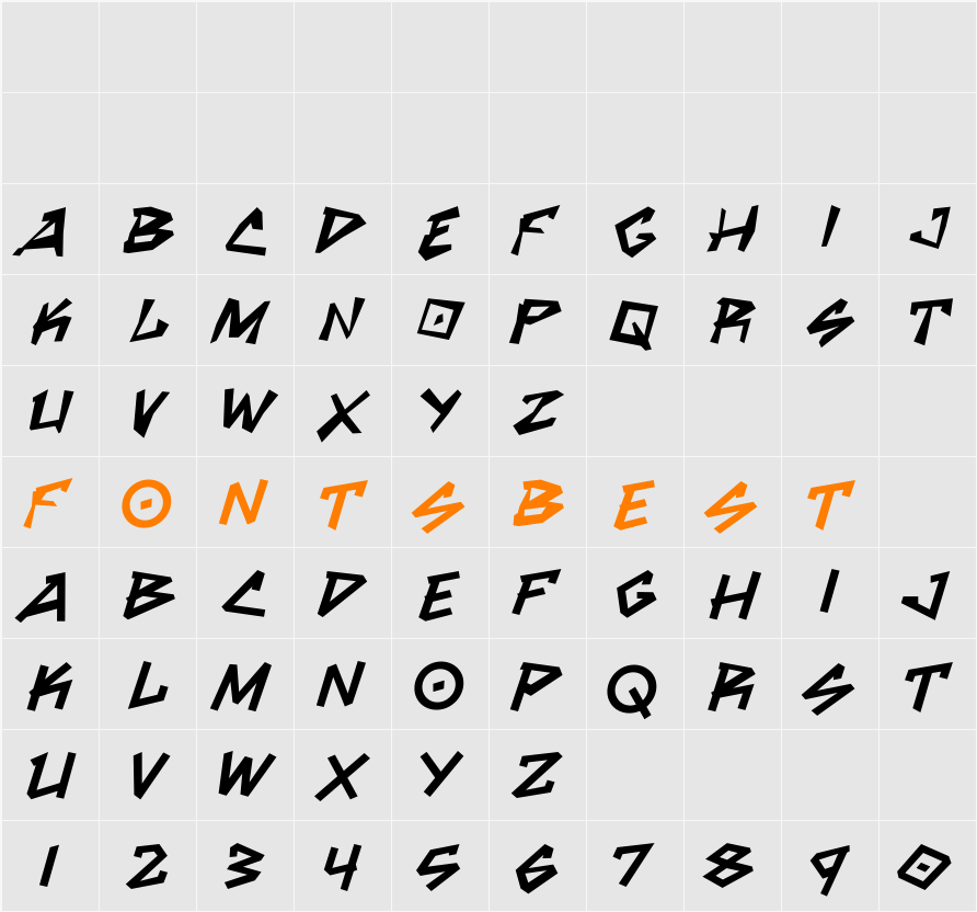 CCBithead Character Map
