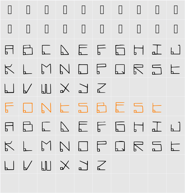 Datamost Character Map