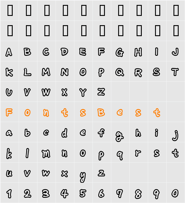 MondayOutline Character Map
