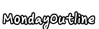 MondayOutline Font Image