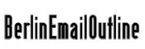 Berlin Email Outline Font Image
