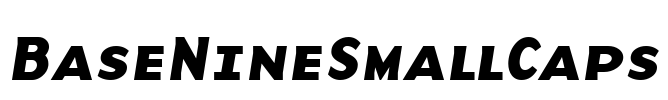 BaseNineSmallCaps Font Image