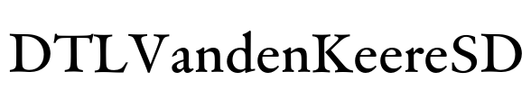 DTLVandenKeereSD Font Image