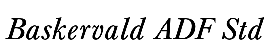Baskervald ADF Std Font Image