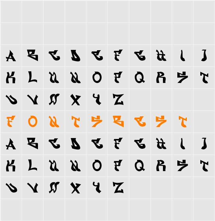 graffont Character Map