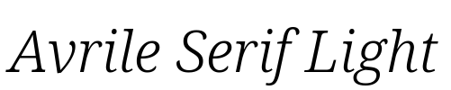 Avrile Serif Light Font Image