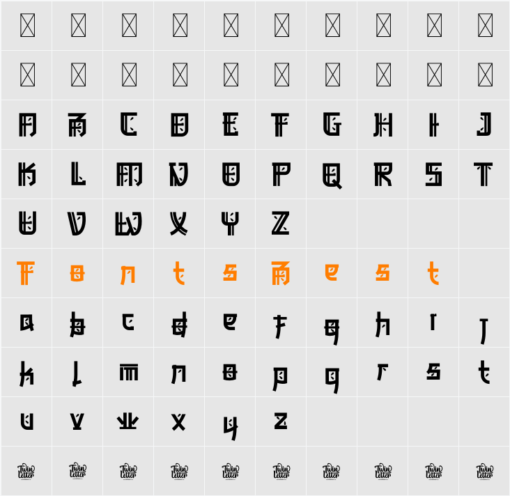 BUKAMA Personal Use Character Map