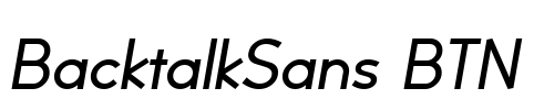 BacktalkSans BTN Font Image