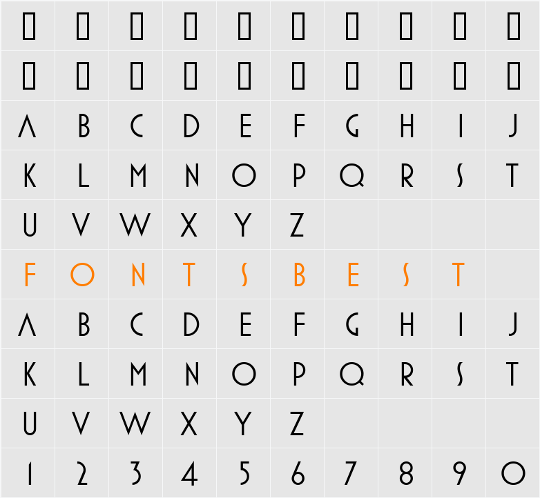 MostraThree Character Map