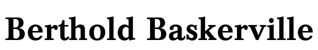 Berthold Baskerville Font Image