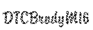 DTCBrodyM16 Font Image