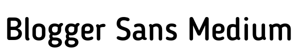 Blogger Sans Medium Font Image