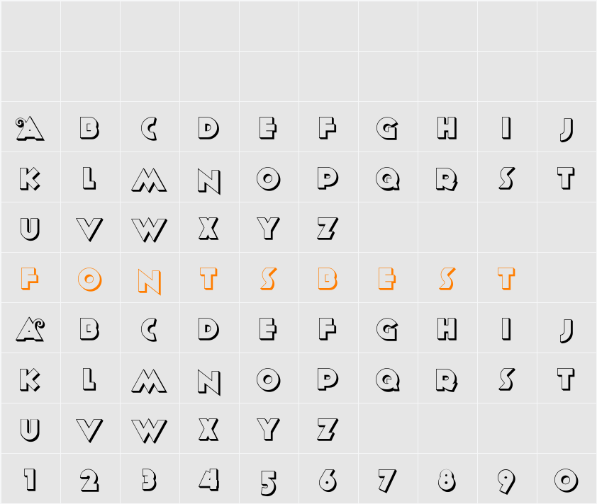 Anagram Shadow NF Character Map