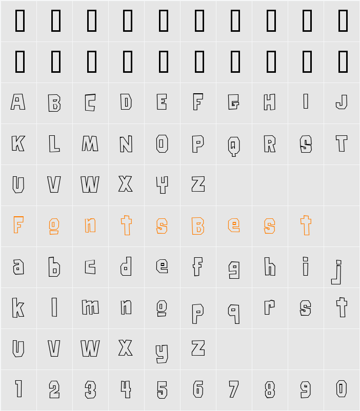 Big Chump BTN Cond Out Character Map