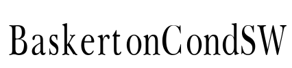 BaskertonCondSW Font Image