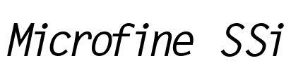 Microfine SSi Font Image