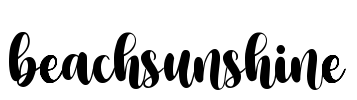beachsunshine Font Image