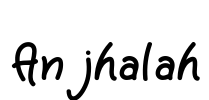 Anjhalah Font Image