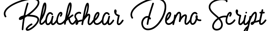 Blackshear Demo Script Font Image
