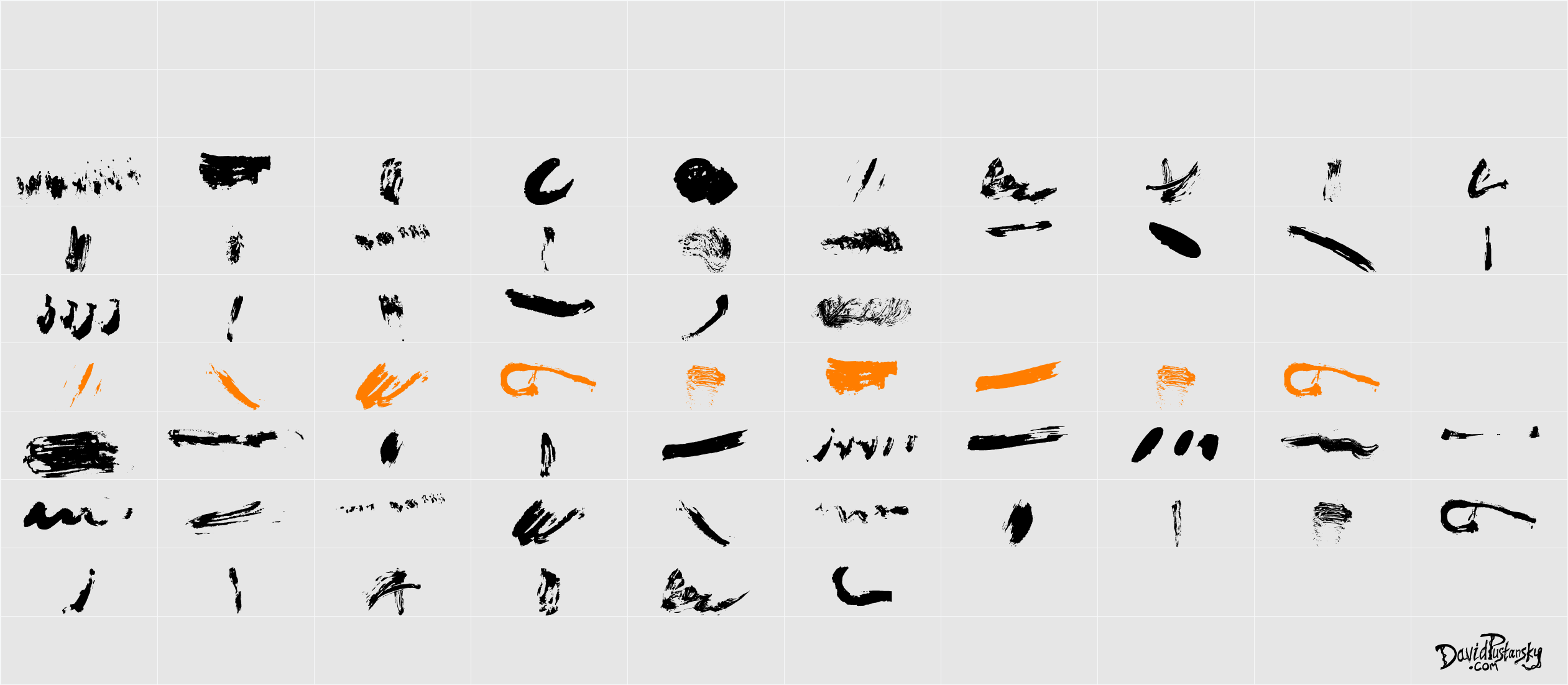 Brush Stroke Of Genius Character Map