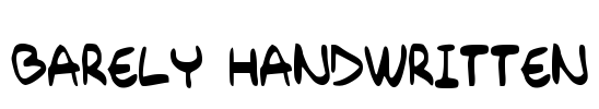 Barely_Handwritten Font Image