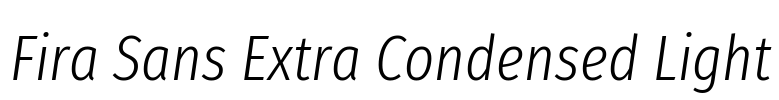Fira Sans Extra Condensed Light