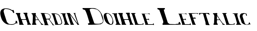 Chardin Doihle Leftalic Font Image