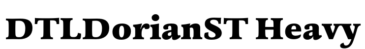 DTLDorianST Heavy Font Image
