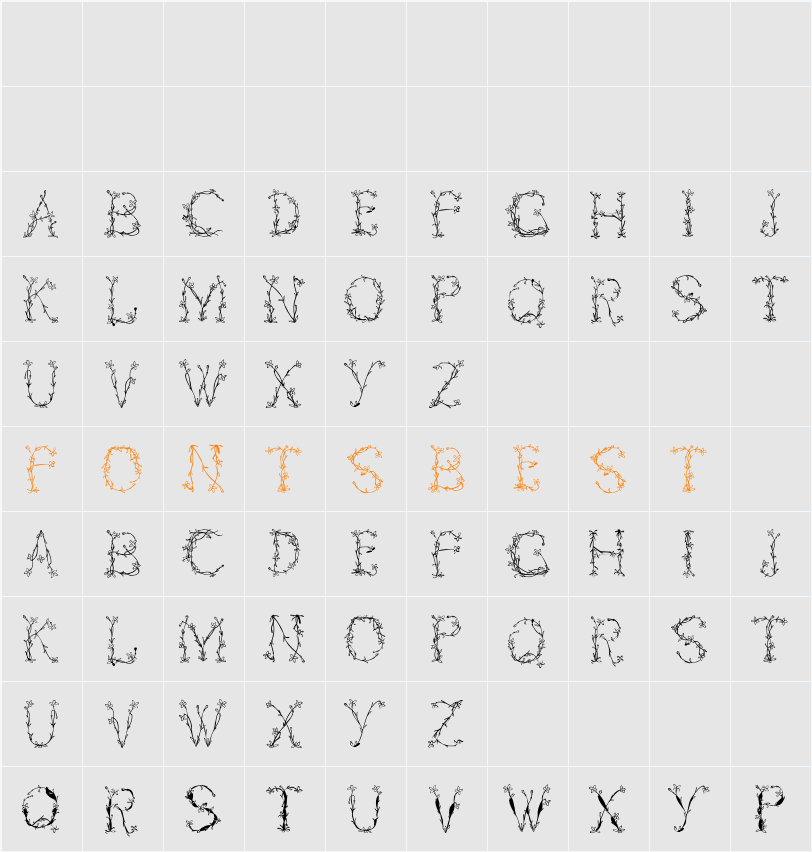 Florabetic Character Map