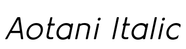 Aotani Italic Font Image