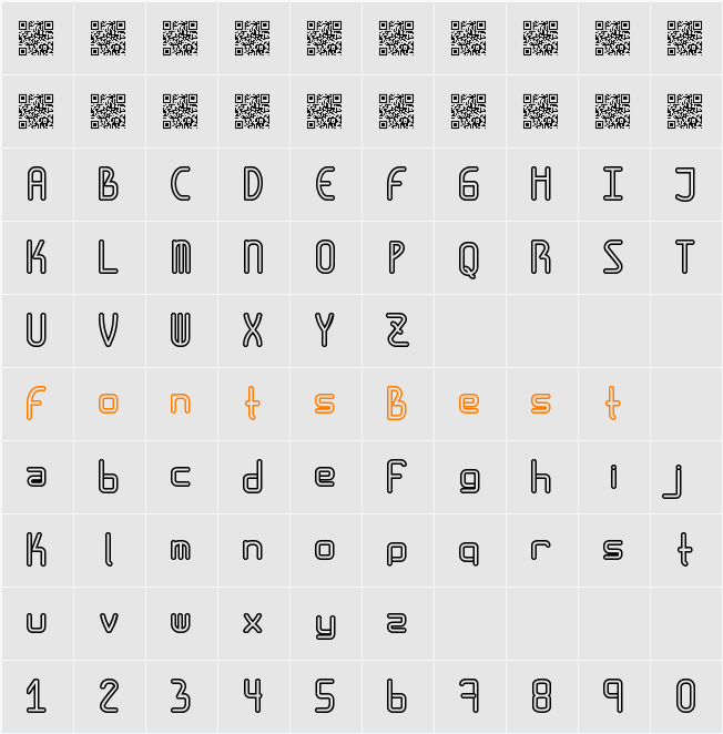 AmplitudesHollowDigital Character Map
