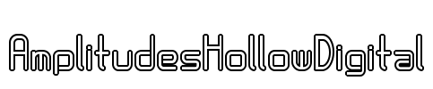 AmplitudesHollowDigital Font Image