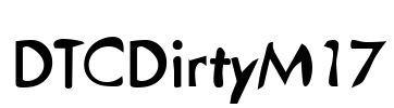 DTCDirtyM17 Font Image