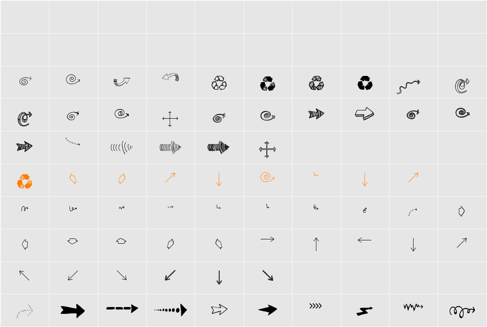 Austie Bost Arrow Mania Character Map