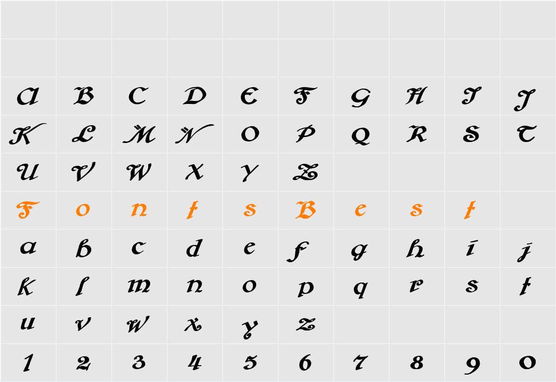 Brausepulver Character Map