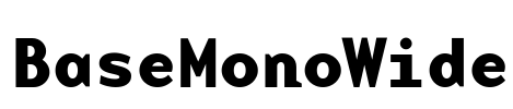 BaseMonoWide Font Image