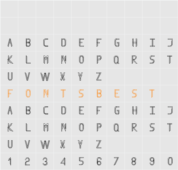 Finity Character Map