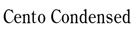 Cento Condensed Font Image