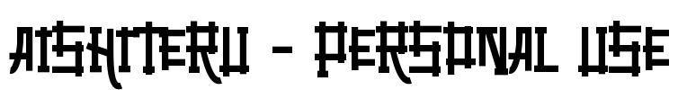 Aishiteru - personal use Font Image