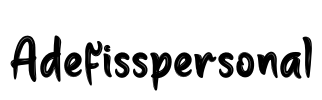 Adefisspersonal Font Image