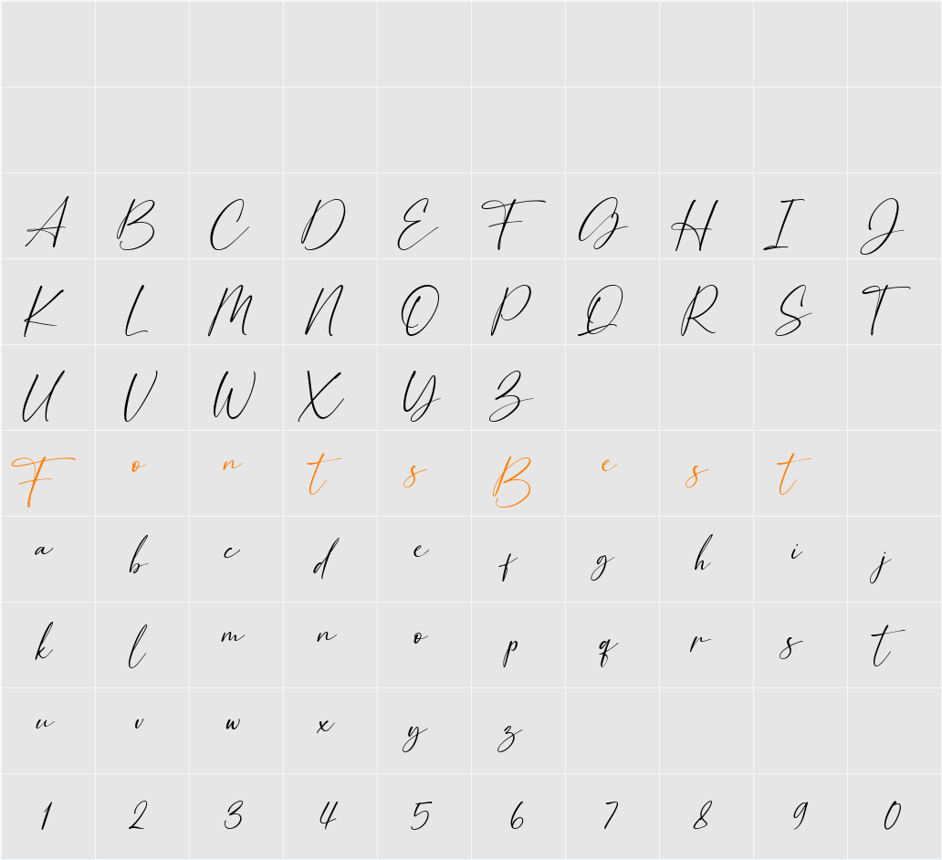 Breattogis Character Map