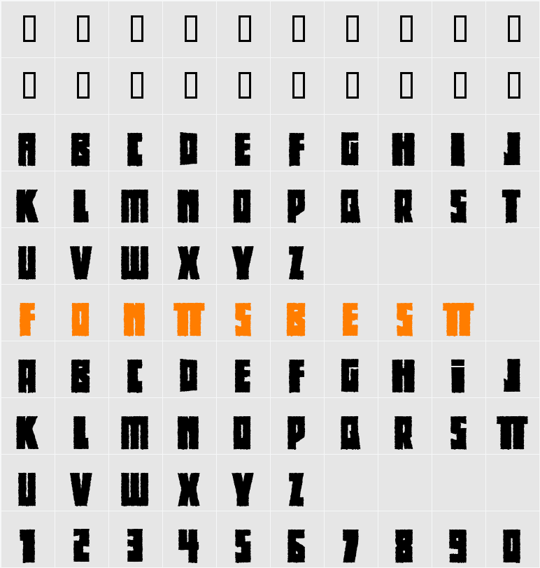 BeethovenRougher Character Map