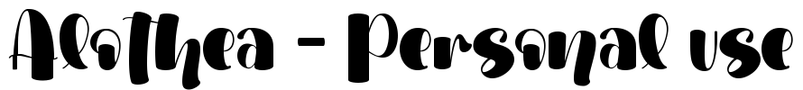Alothea - Personal use Font Image