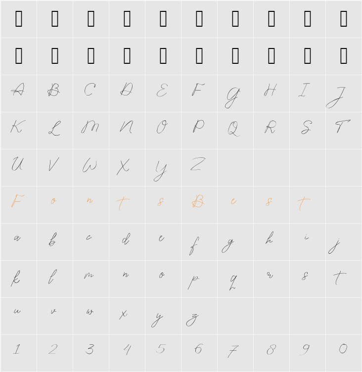 Attourney Character Map