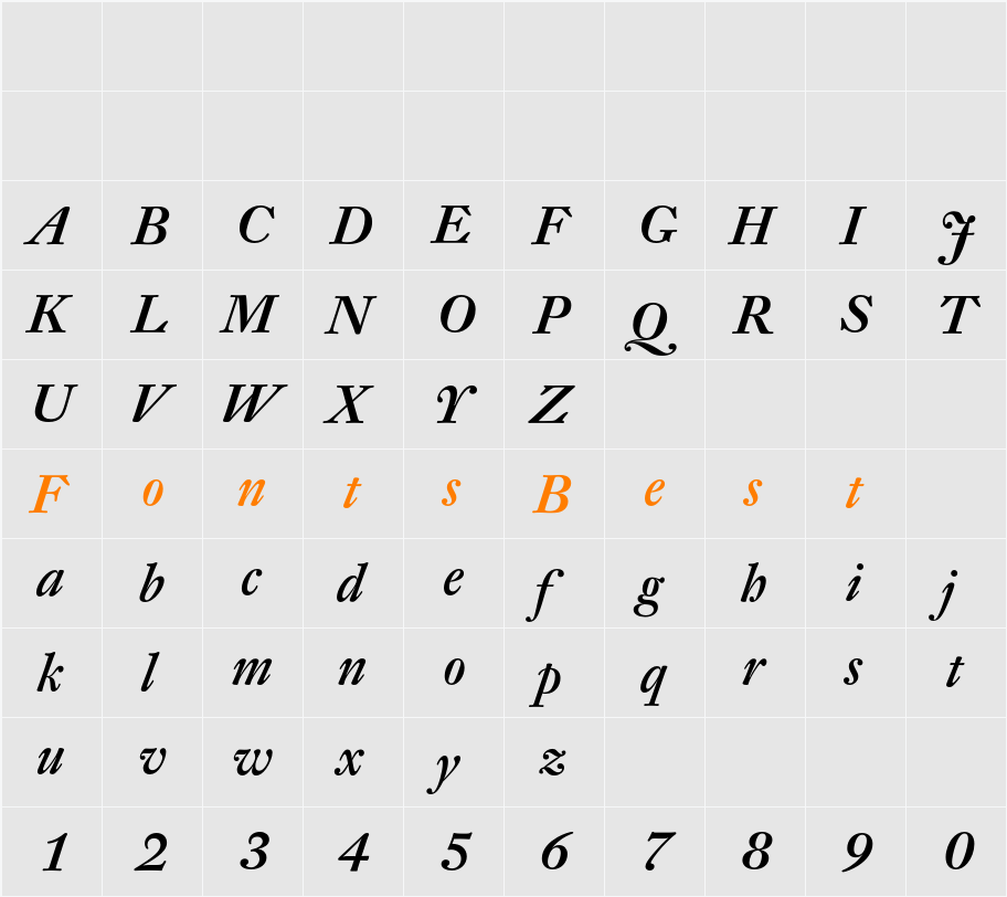DTL Fleischmann D Character Map