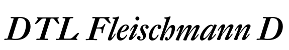 DTL Fleischmann D Font Image