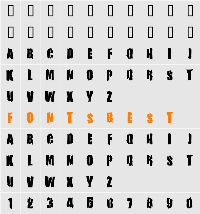 FireBomb Character Map