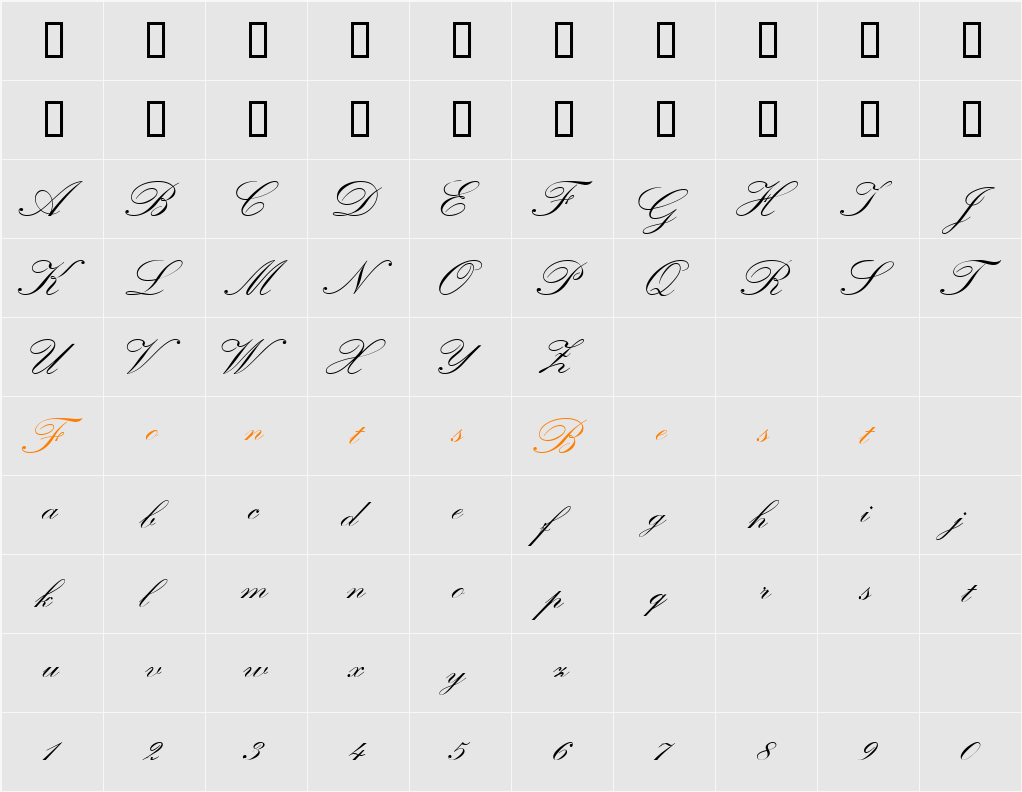 Amber Character Map
